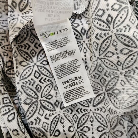 EXOFFICIO WANDERLUX PRINT Tank Dress Shelf Bra Adjustable Strap Zip Pocket Large - Picture 10 of 11